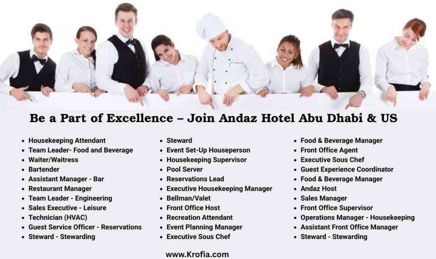 Andaz Hotel Jobs Abu Dhabi & US